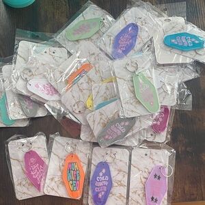 30 Colorful hotel style keychain Set